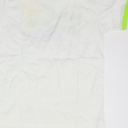 Wimbeldon Girls White Geometric  Basic T-Shirt Size 12-13 Years