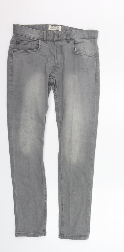 Acw85 Womens Grey   Straight Jeans Size 30 in L28 in