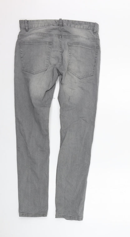 Acw85 Womens Grey   Straight Jeans Size 30 in L28 in