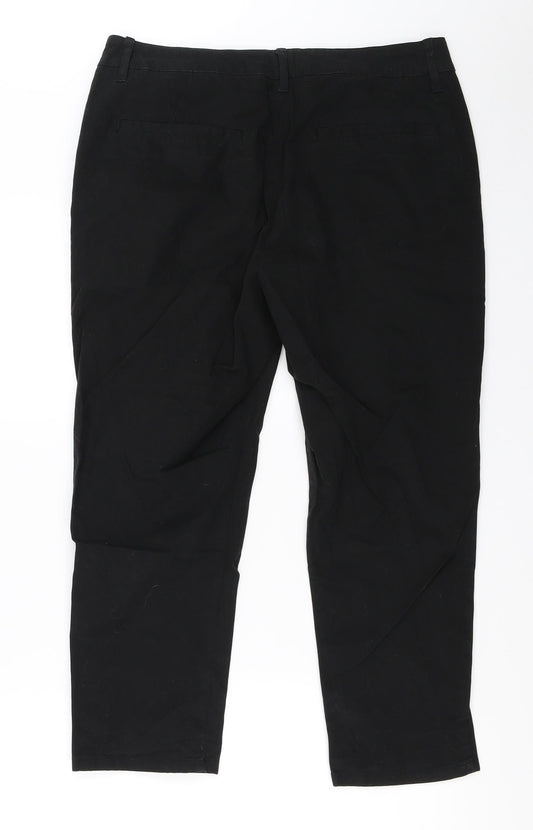 Womens UK Size 32 in ASOS Regular Fit Cropped Black Trousers