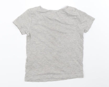 George Boys Grey   Basic T-Shirt Size 4-5 Years