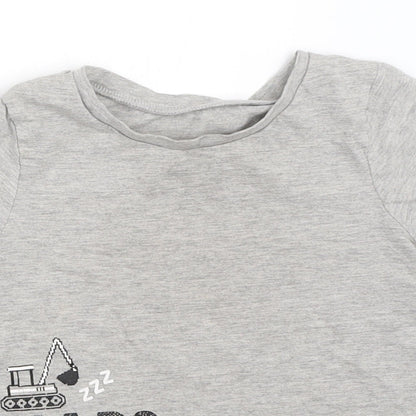 George Boys Grey   Basic T-Shirt Size 4-5 Years