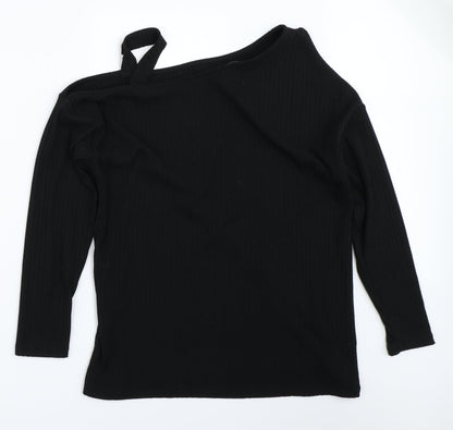 Womens UK Size 12 Papaya Black Pullover Jumper