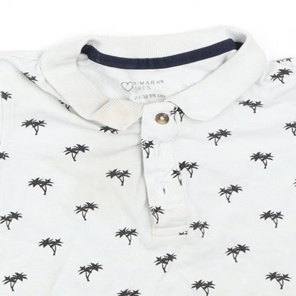 Primark Boys White   Basic Polo Size 2-3 Years