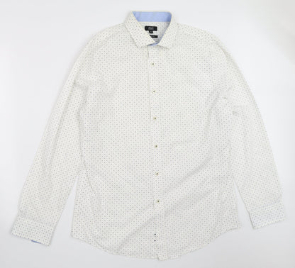 F&F Mens White    Button-Up Size 16