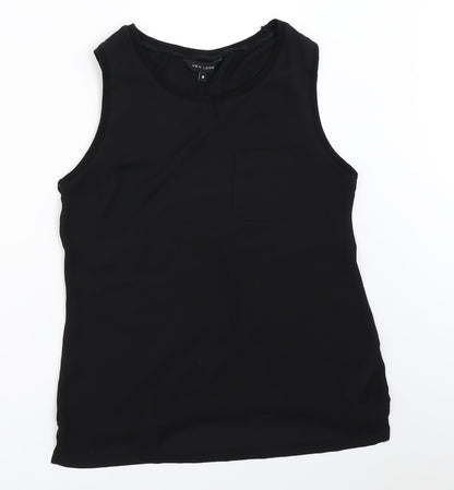 Womens UK Size 10 New Look Black Basic Blouse