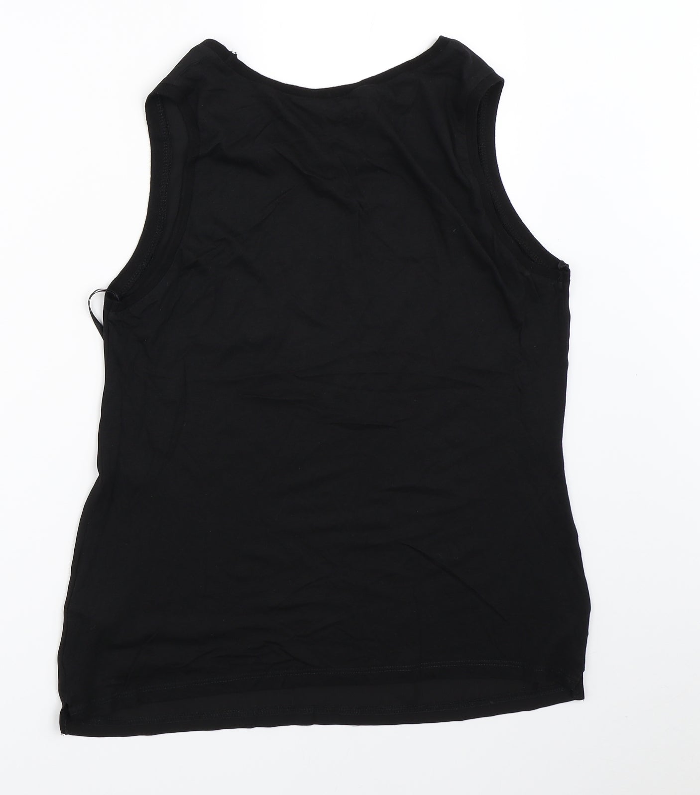Womens UK Size 10 New Look Black Basic Blouse
