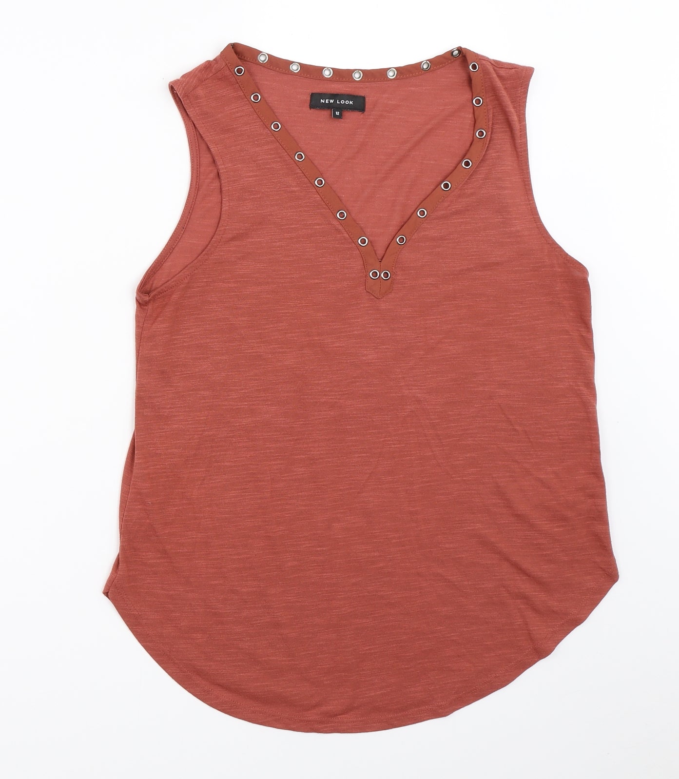 Womens UK Size 12 New Look Red Basic Tank