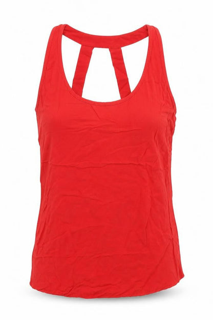 Womens UK Size 8 New Look Red Basic Blouse