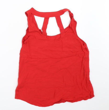 Womens UK Size 8 New Look Red Basic Blouse
