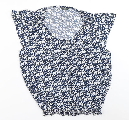 Womens UK Size 16 BHS Blue Basic T-Shirt