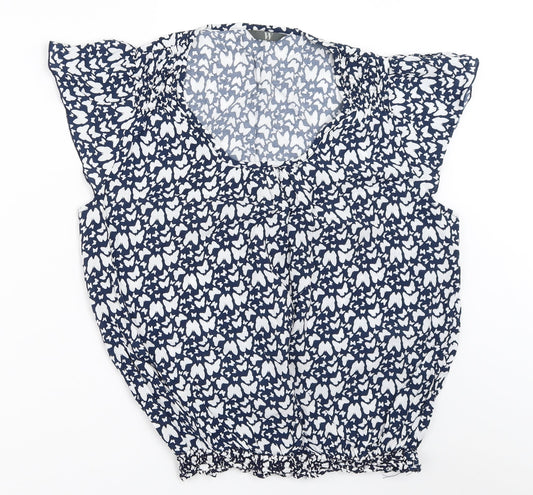Womens UK Size 16 BHS Blue Basic T-Shirt