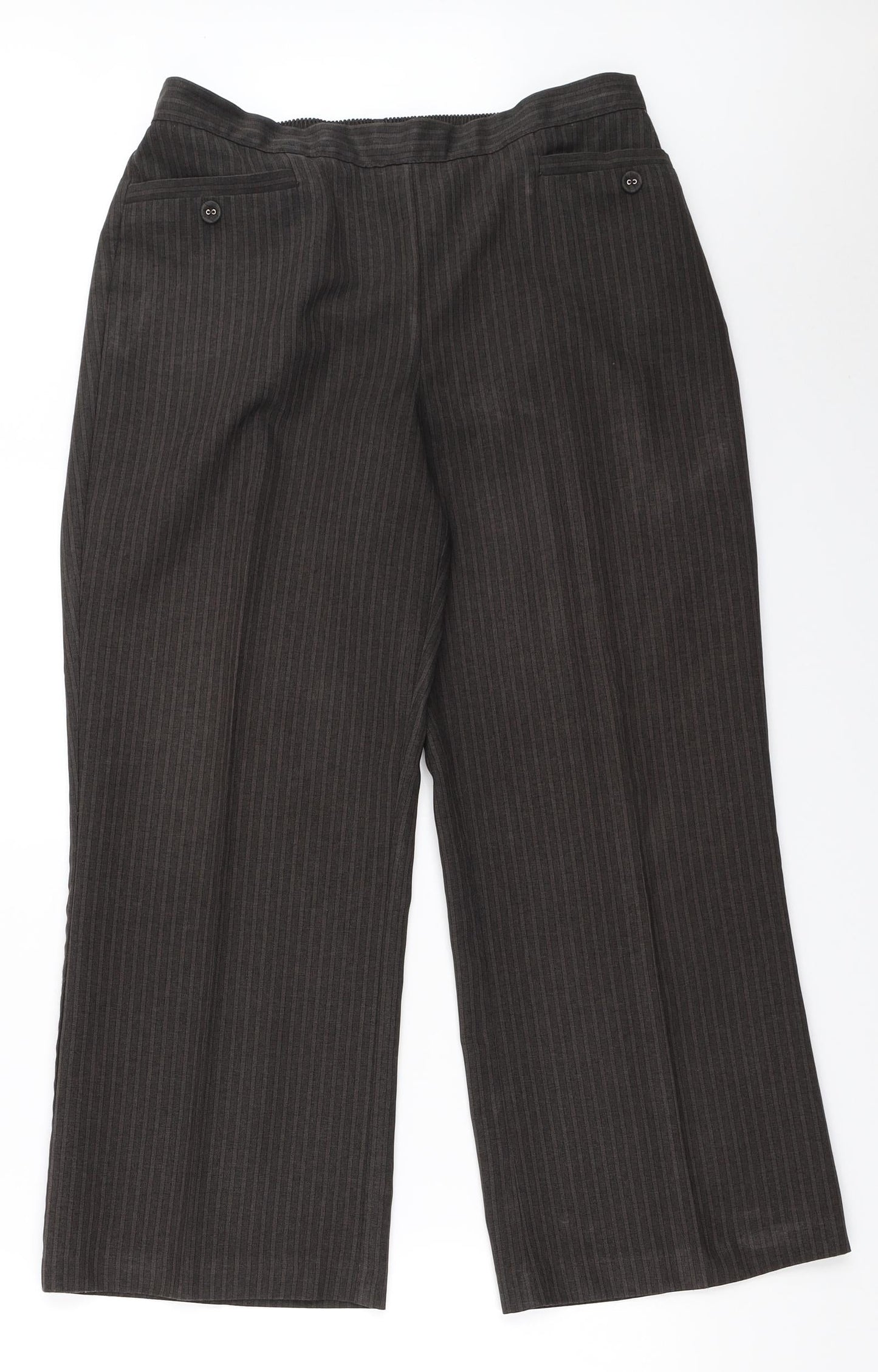 BM Womens Brown   Trousers  Size 14 L25 in