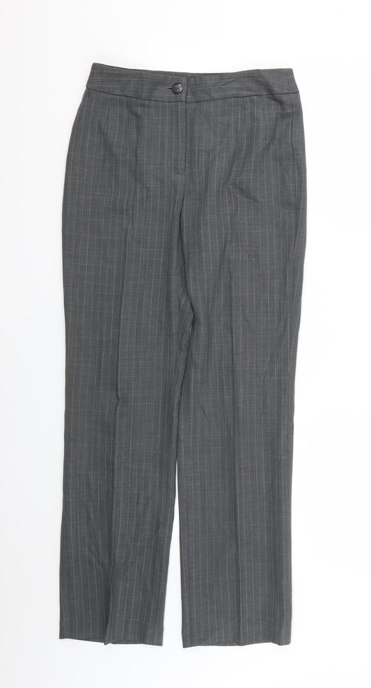 George Womens Grey Striped  Trousers  Size 6 L27 in
