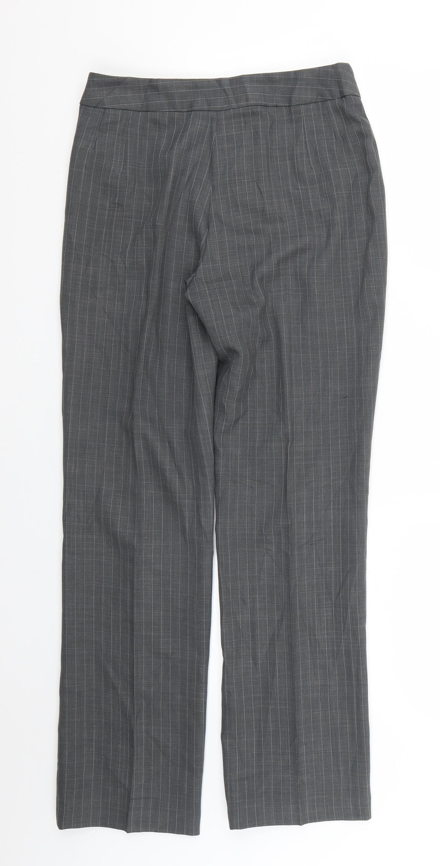 George Womens Grey Striped  Trousers  Size 6 L27 in