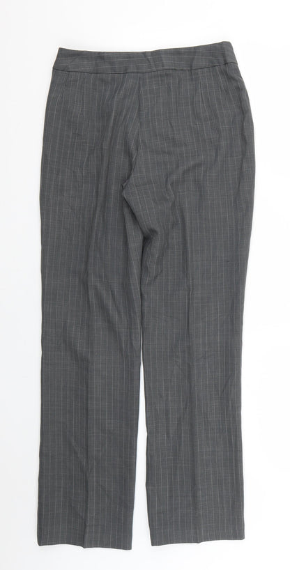 George Womens Grey Striped  Trousers  Size 6 L27 in