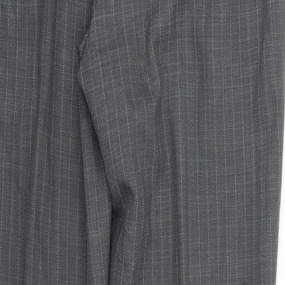 George Womens Grey Striped  Trousers  Size 6 L27 in