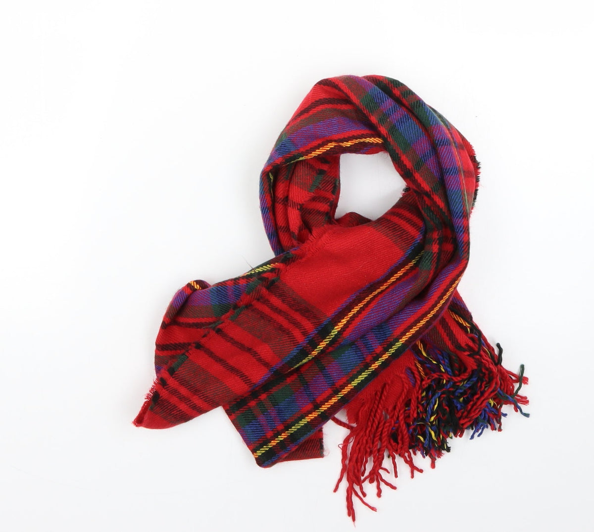Preworn Unisex Multicoloured Check   Scarf