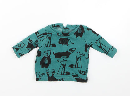 NEXT Baby Green Geometric  Pullover Jumper Size 0-3 Months