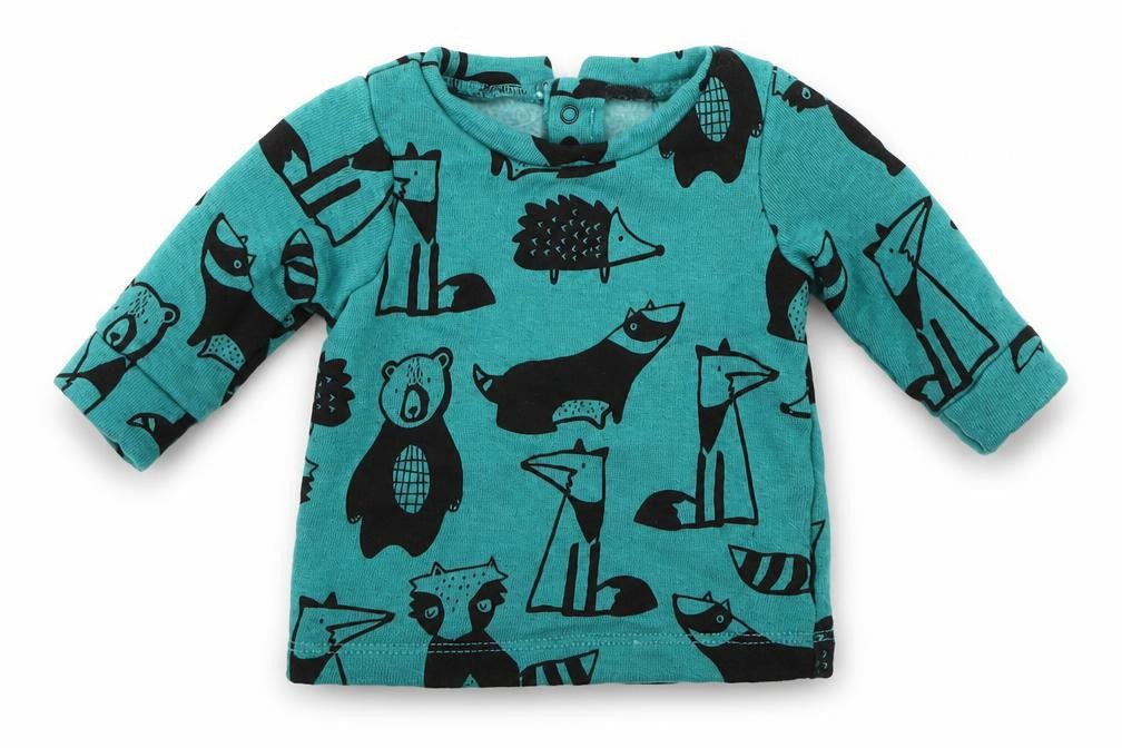 Next Baby Green Geometric  Pullover Jumper Size 0-3 Months