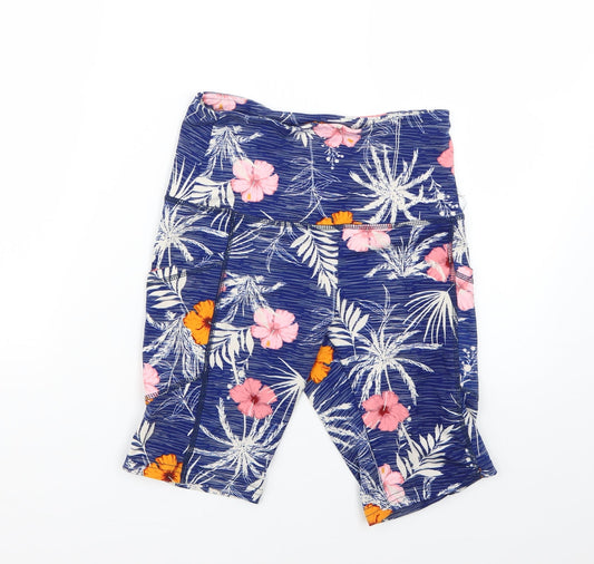 saresa Womens Multicoloured Floral  Cropped Leggings Size S