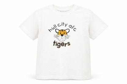 JERZEES Girls White Geometric  Basic T-Shirt Size 7-8 Years