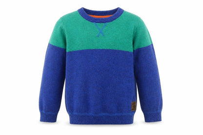 F&F Girls Multicoloured Colourblock  Pullover Jumper Size 5-6 Years