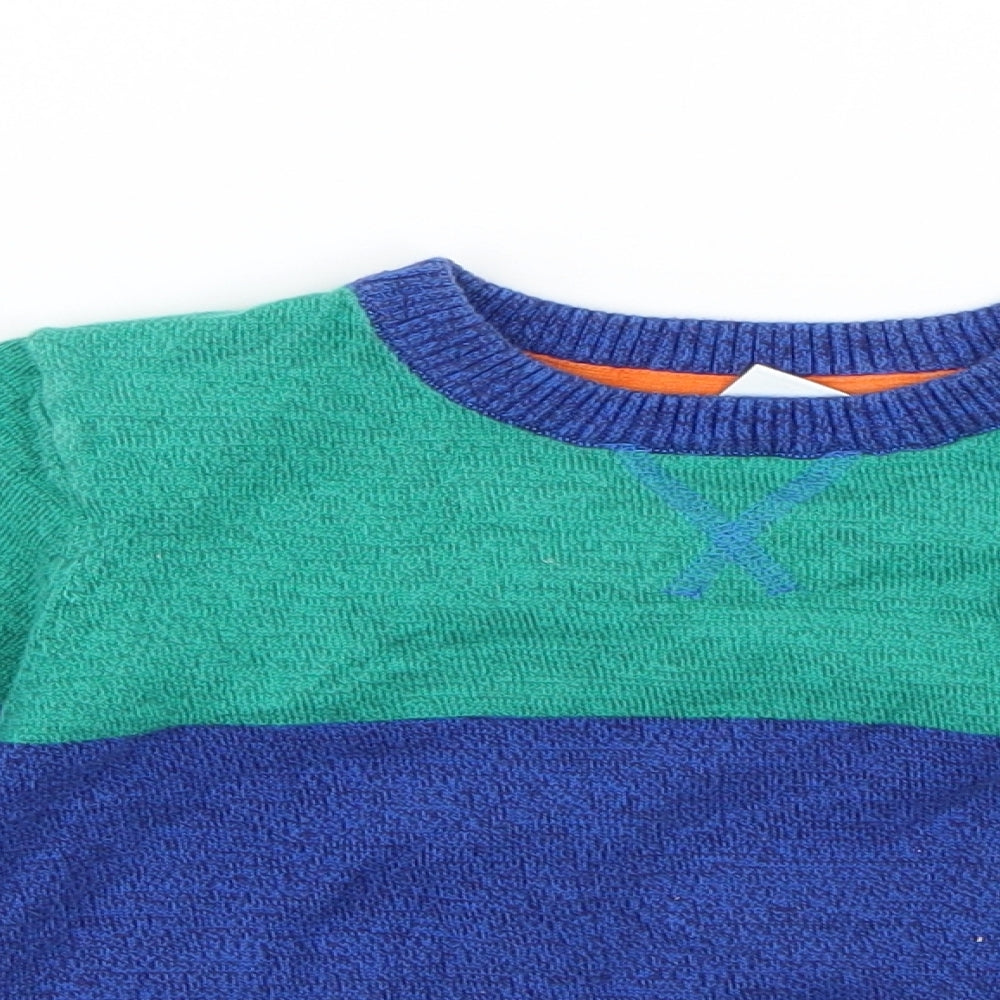 F&F Girls Multicoloured Colourblock  Pullover Jumper Size 5-6 Years