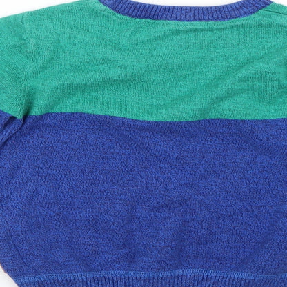 F&F Girls Multicoloured Colourblock  Pullover Jumper Size 5-6 Years