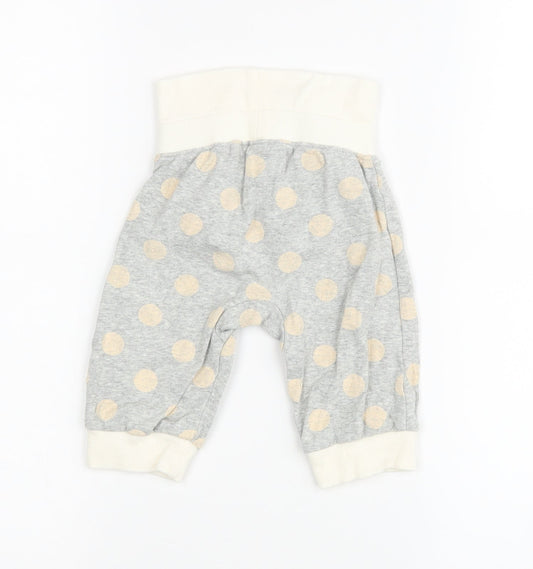 NEXT Girls Grey Polka Dot  Jogger Leggings Size 3-6 Months