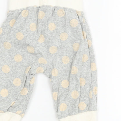NEXT Girls Grey Polka Dot  Jogger Leggings Size 3-6 Months
