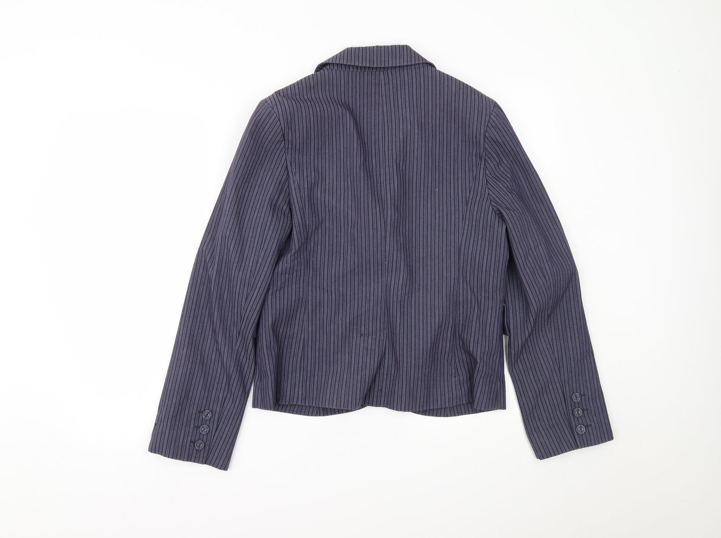 Primark Womens Blue Striped  Jacket Blazer Size 12