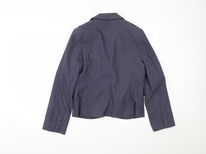 Primark Womens Blue Striped  Jacket Blazer Size 12