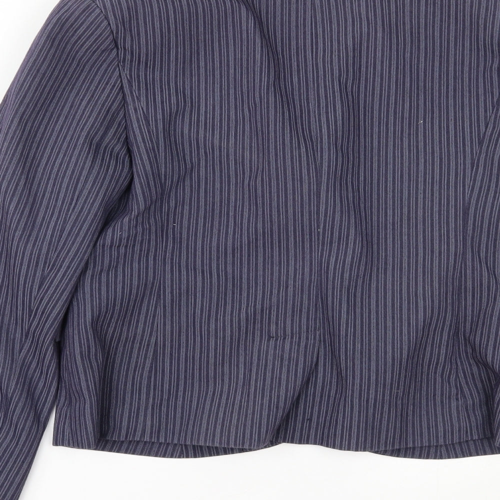 Primark Womens Blue Striped  Jacket Blazer Size 12
