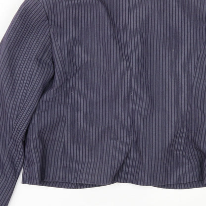 Primark Womens Blue Striped  Jacket Blazer Size 12