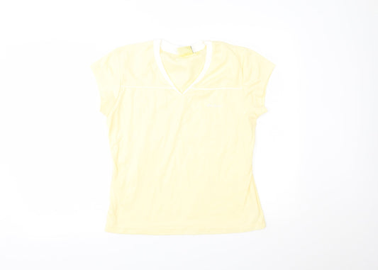 LA Gear Womens Yellow   Basic T-Shirt Size 16