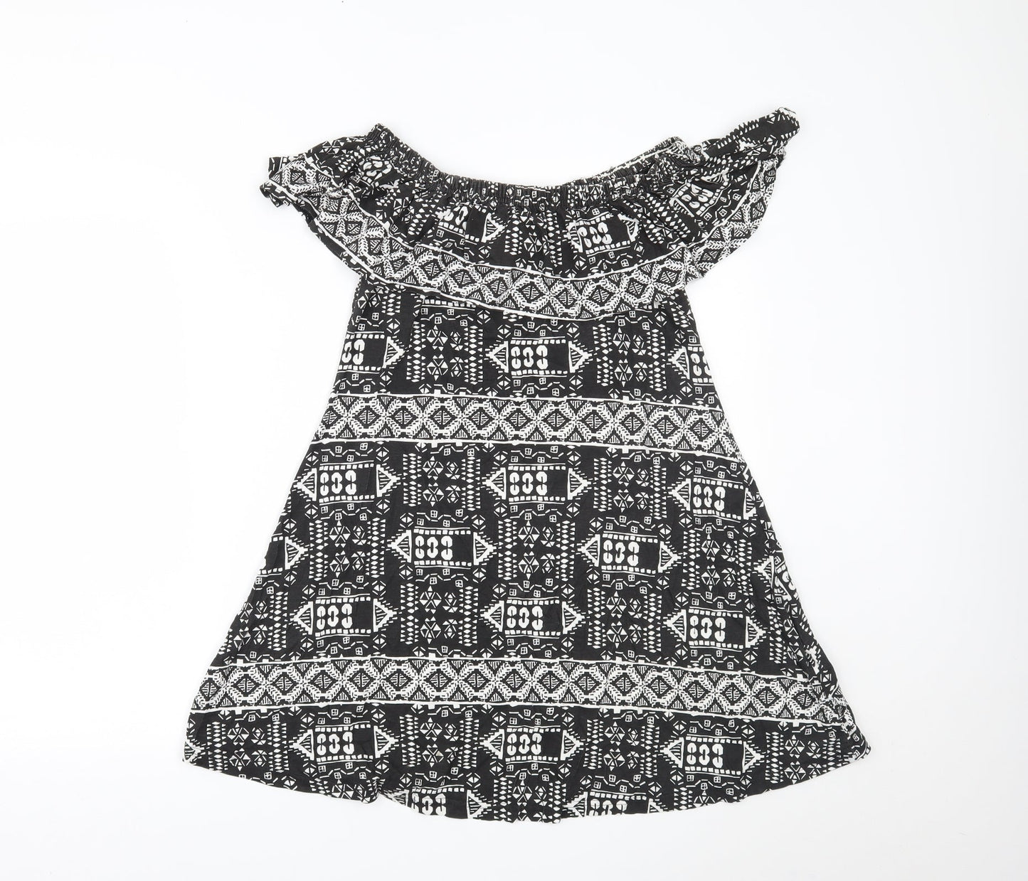 Primark Womens Black Geometric  Shift  Size 8