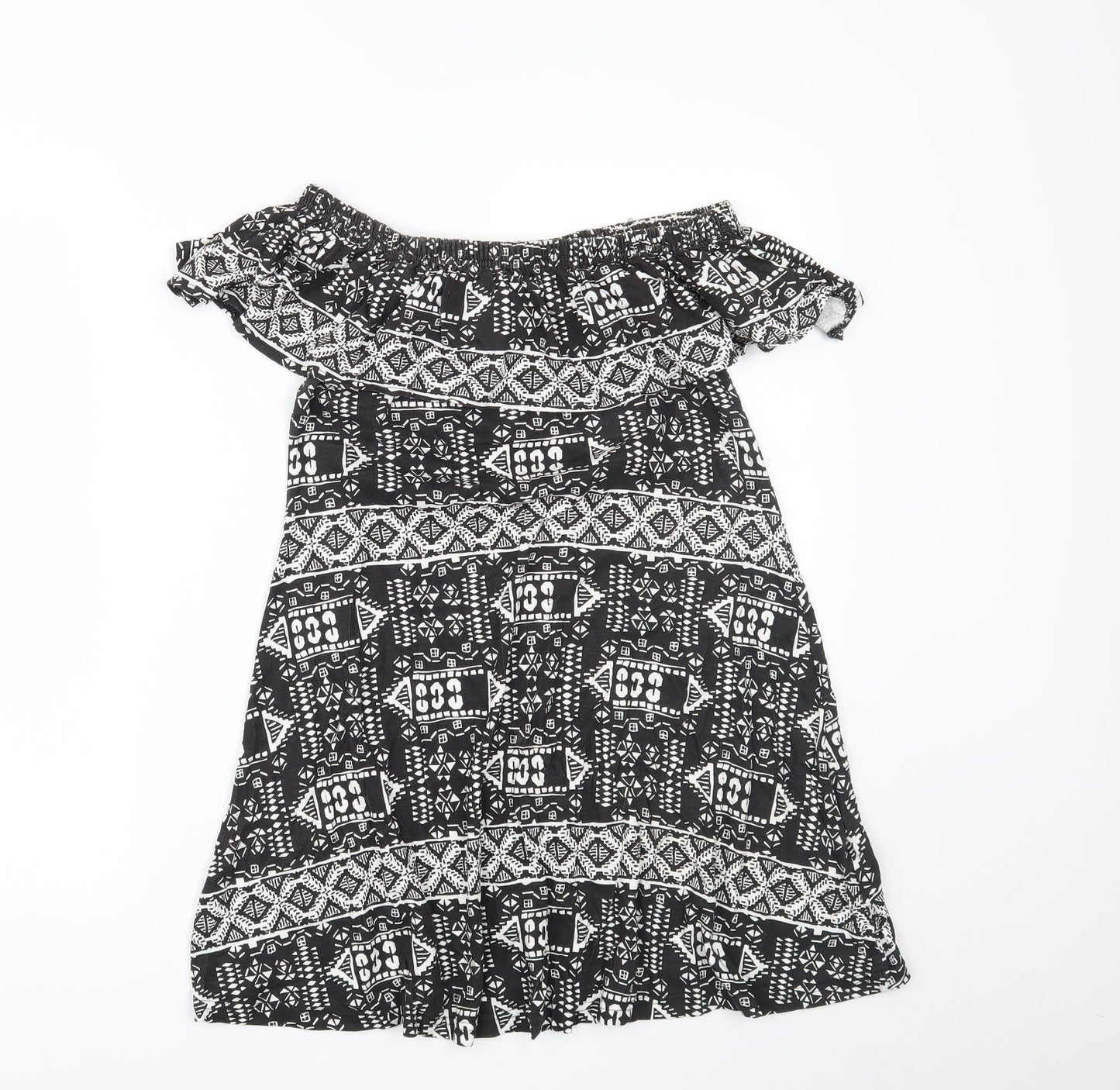 Primark Womens Black Geometric  Shift  Size 8