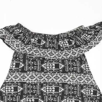 Primark Womens Black Geometric  Shift  Size 8