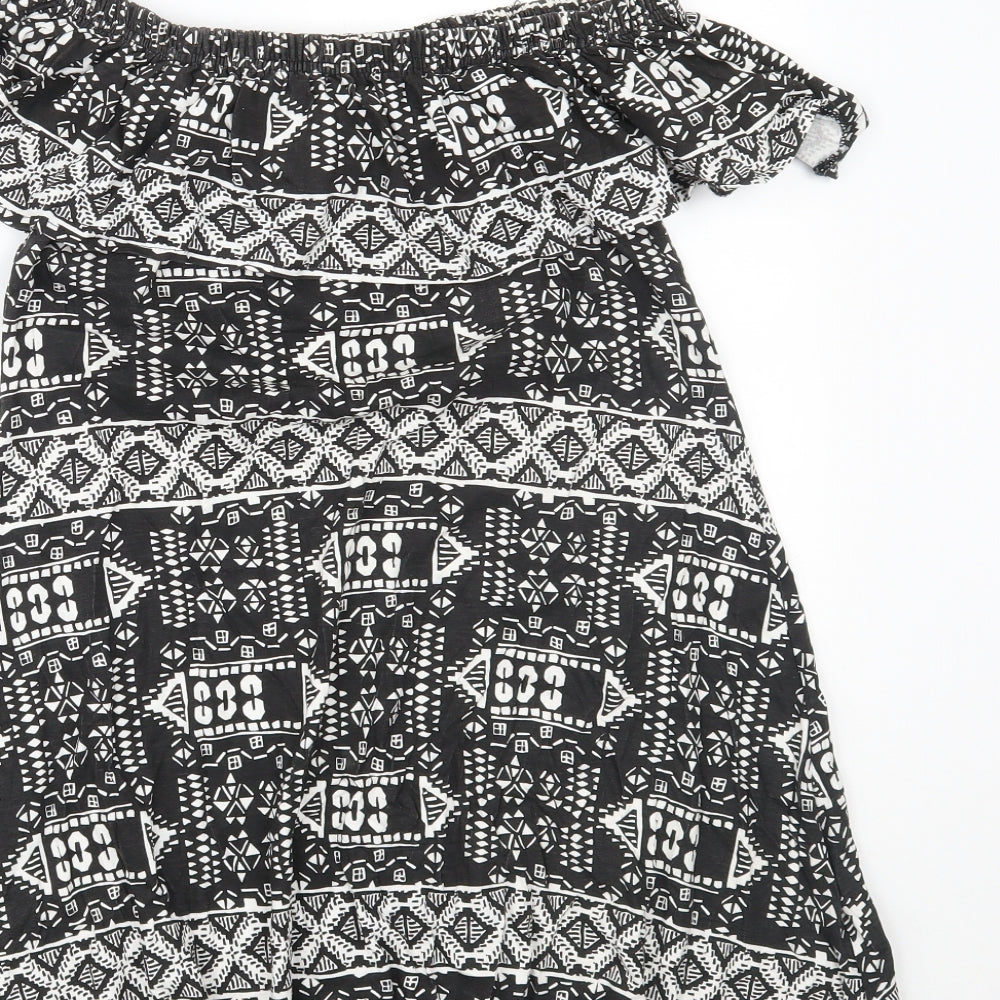 Primark Womens Black Geometric  Shift  Size 8