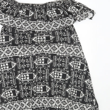 Primark Womens Black Geometric  Shift  Size 8