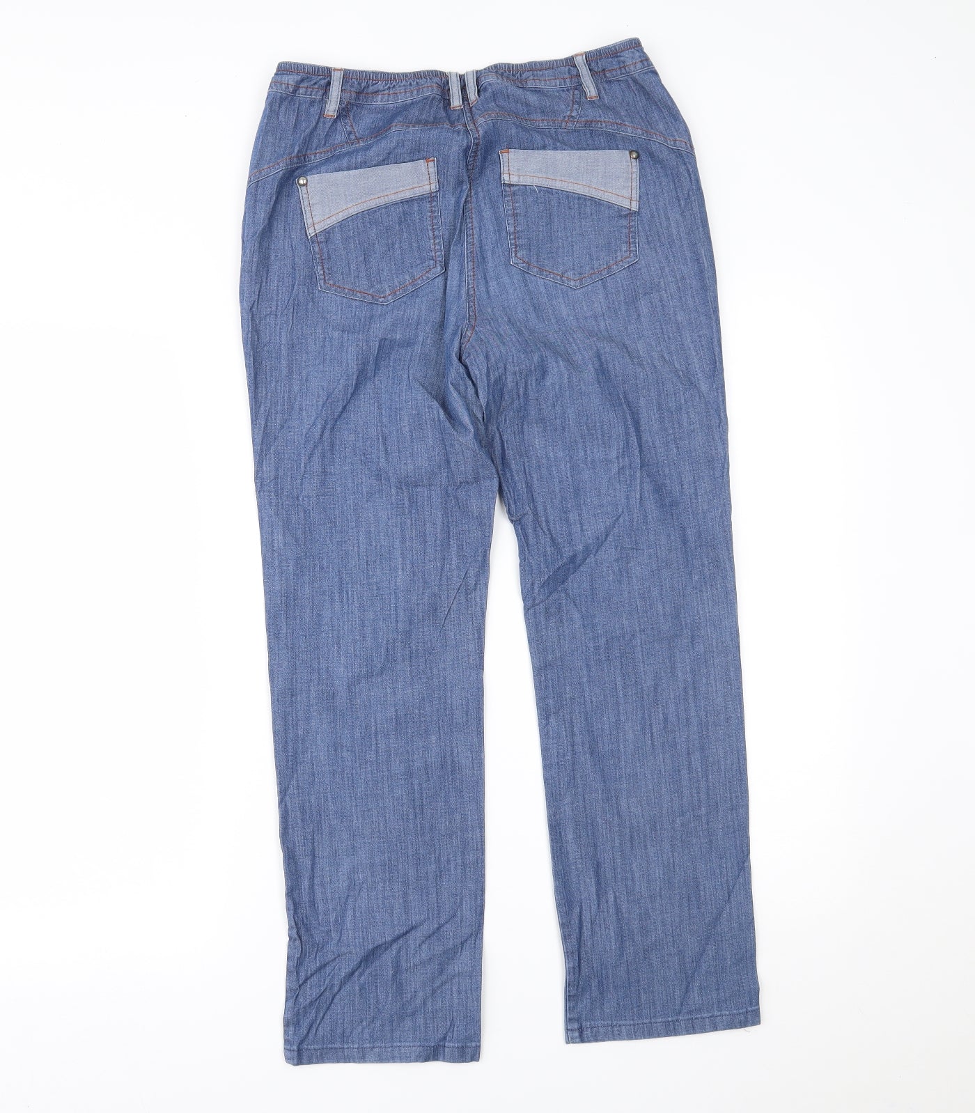 pause cafe Womens Blue  Denim Straight Jeans Size 10 L24 in