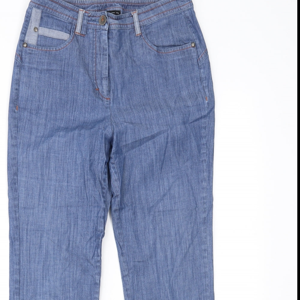 pause cafe Womens Blue  Denim Straight Jeans Size 10 L24 in