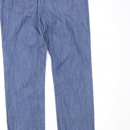 pause cafe Womens Blue  Denim Straight Jeans Size 10 L24 in