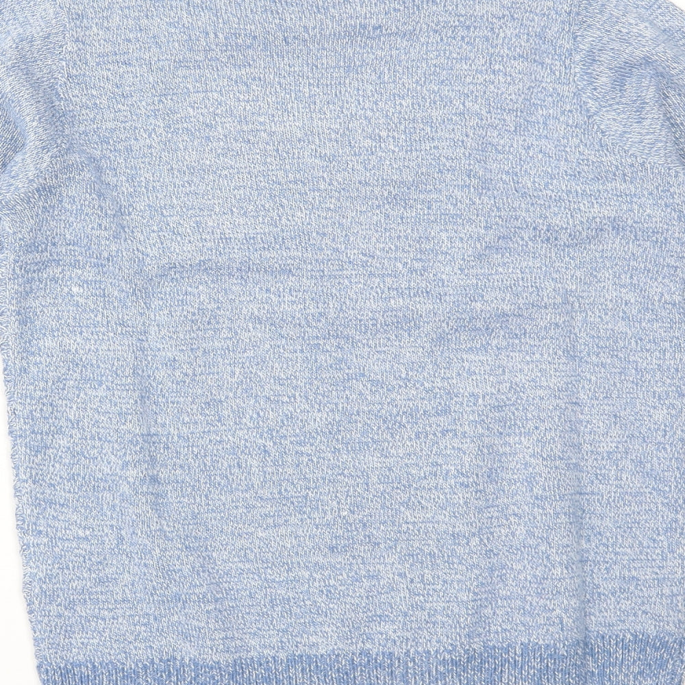 Womens UK Size S ISLE Blue Pullover Jumper