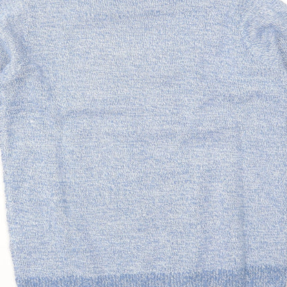 Womens UK Size S ISLE Blue Pullover Jumper