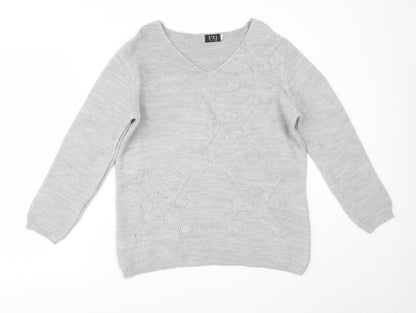 Ivy Womens Grey   Pullover Jumper Size M