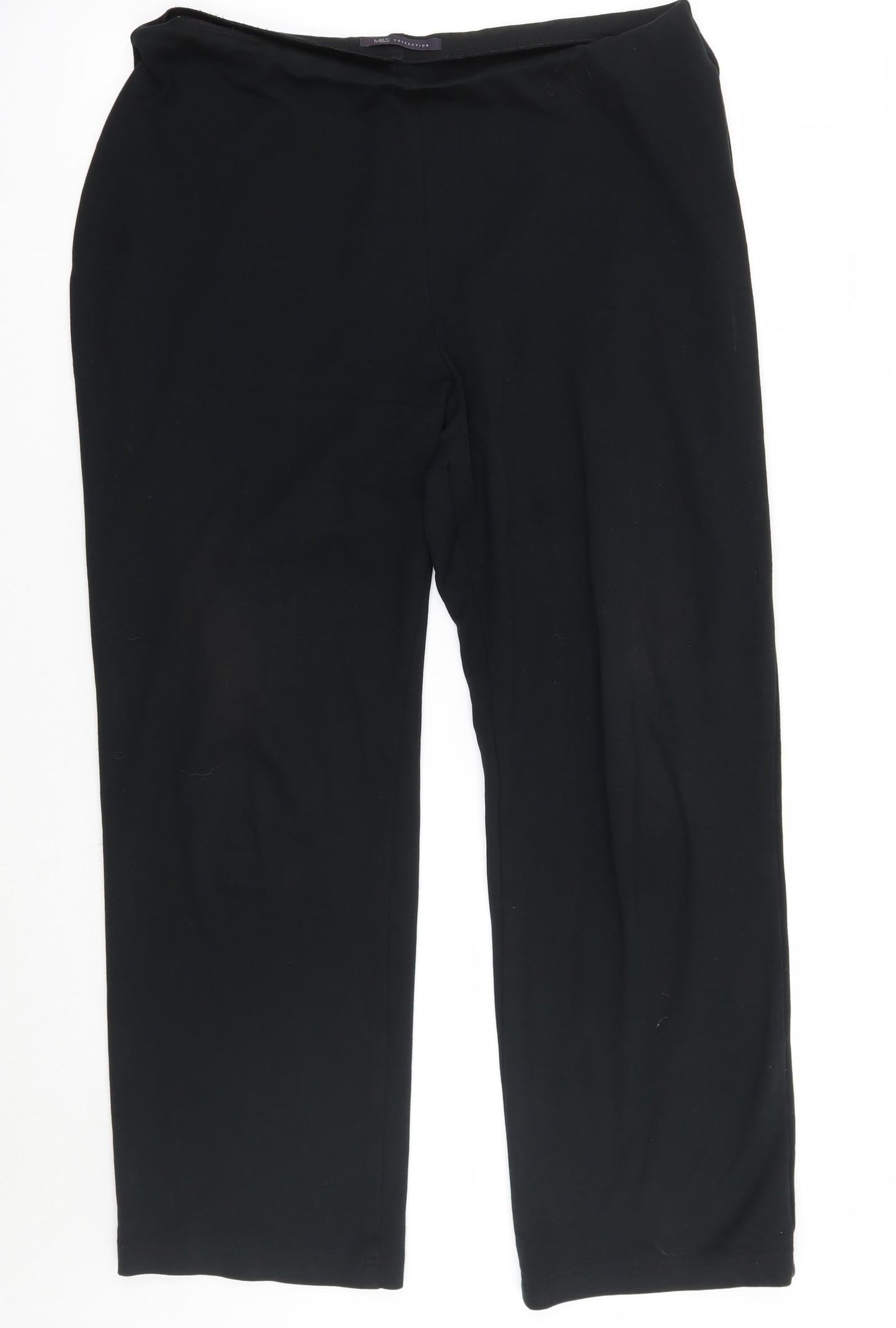 Womens UK Size 14 Marks and Spencer Regular Fit  Black Trousers