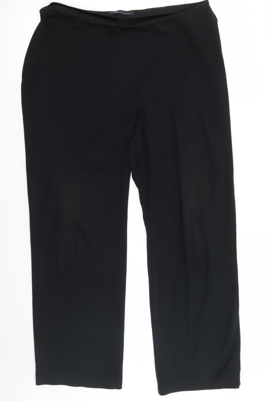 Womens UK Size 14 Marks and Spencer Regular Fit  Black Trousers