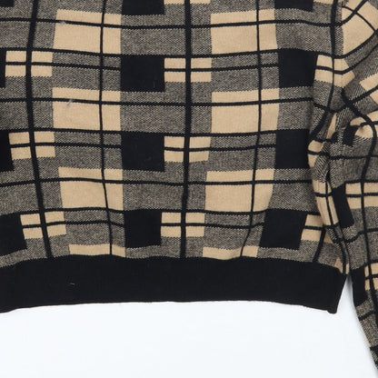 Primark Womens Beige Check  Pullover Jumper Size S